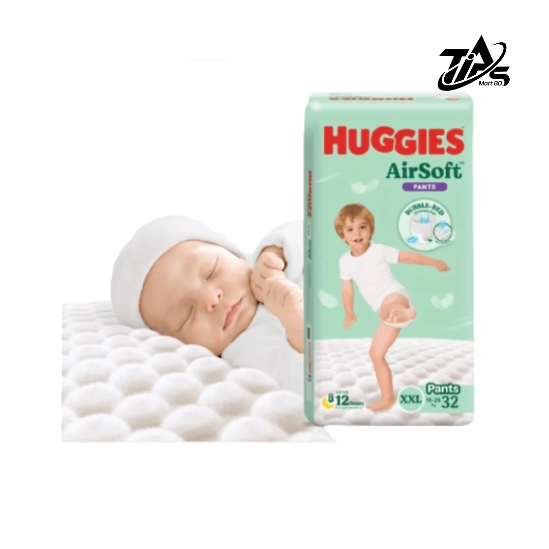 Huggies AirSoft Pants XXL, 32pcs pack, Nappy Size: 15-25 kg