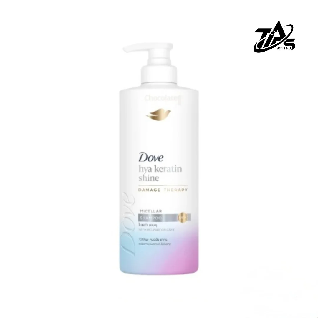 Dove Hya Keratin Shine Micellar Shampoo, 380ml