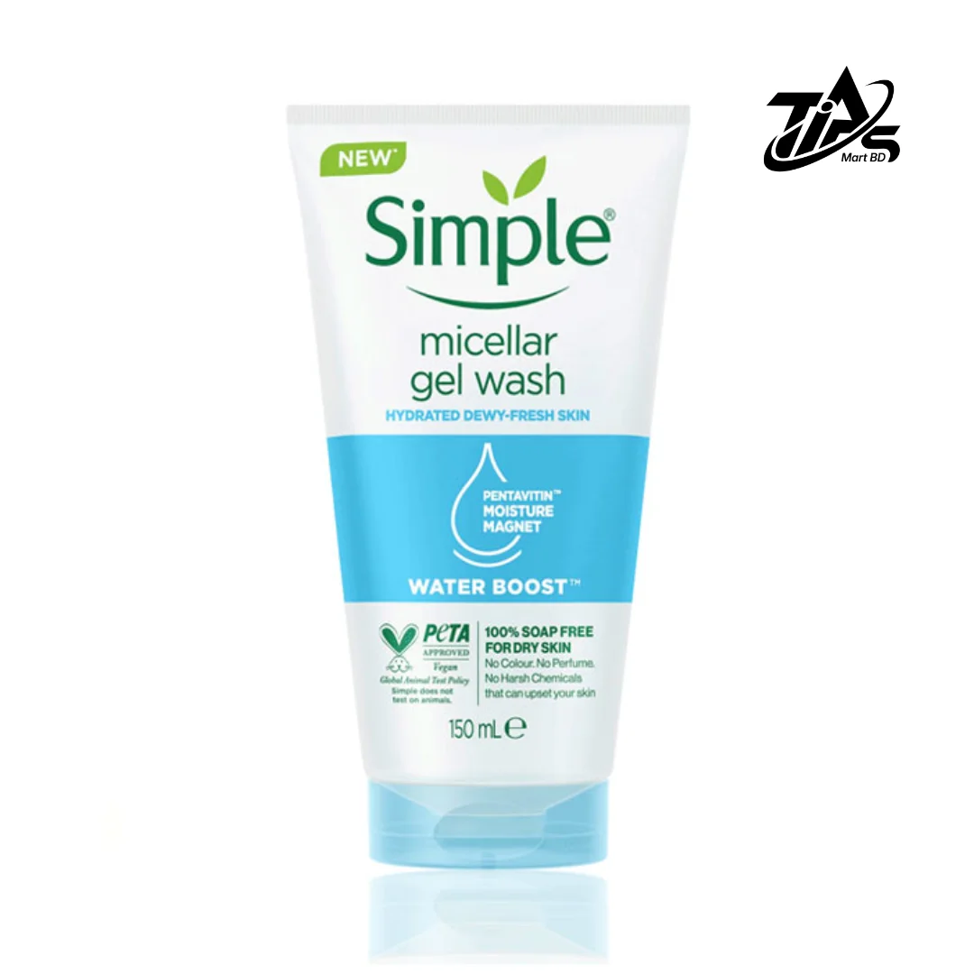 Simple Water Boost Micellar Facial Gel Wash, 150ml