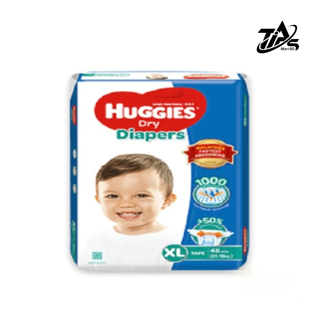 Huggies Dry Diapers XL, 46pcs pack, Nappy Size: 11 to 16 kg