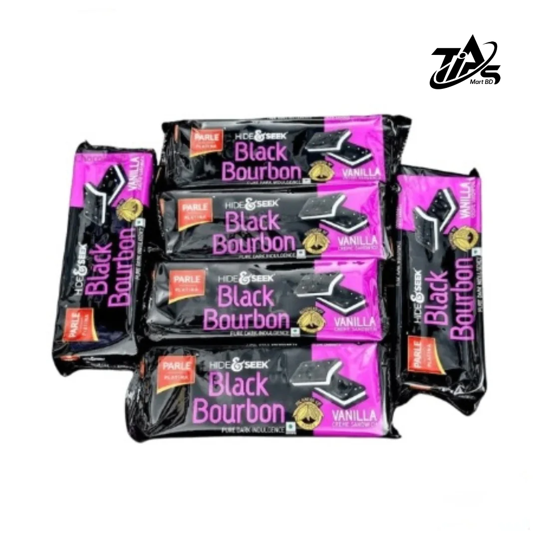 Parle Black Bourbon Vanilla Cream Sandwich, 100gm x 6 pc