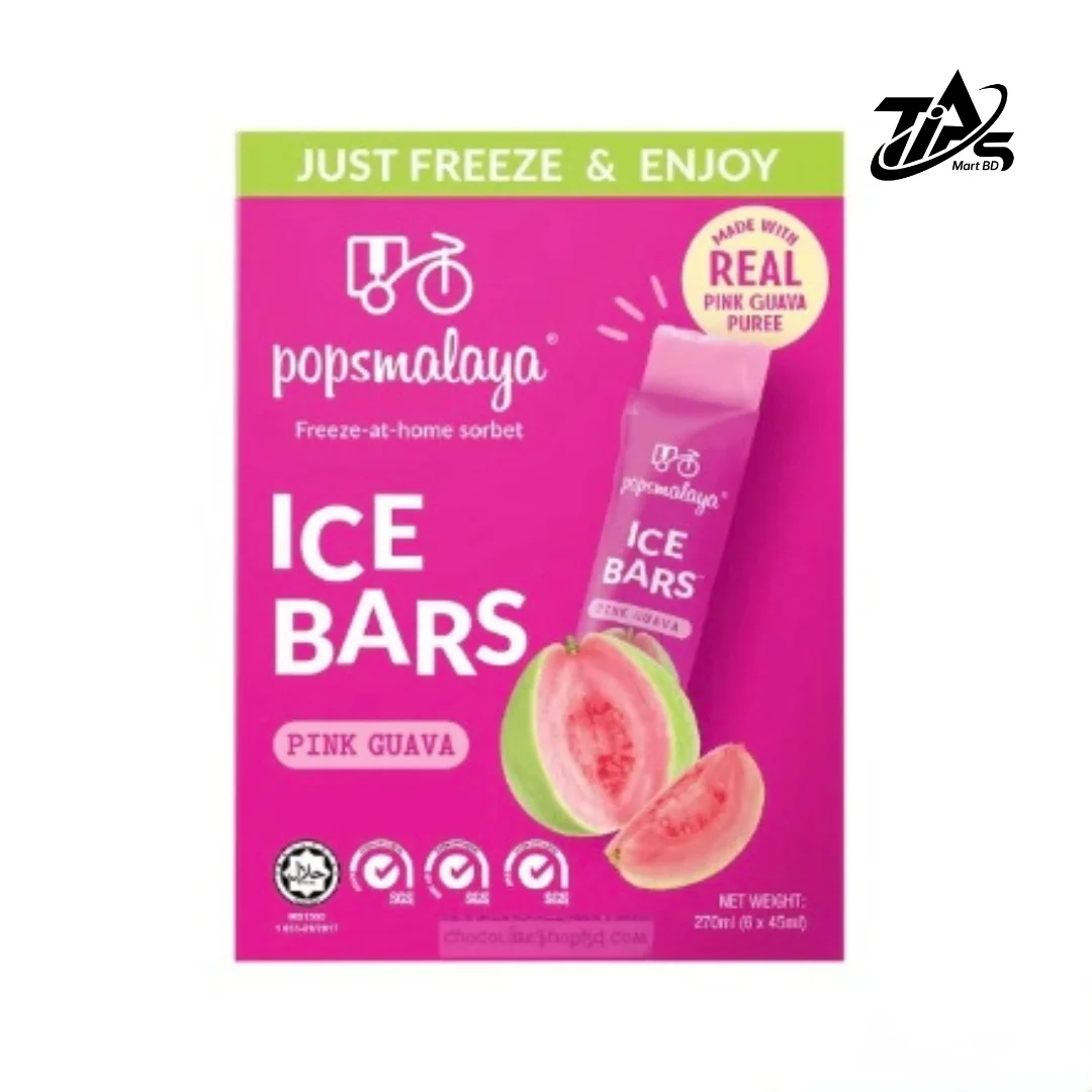 Popsmalaya Ice Bars Pink Guava 6 pcs, 270ml