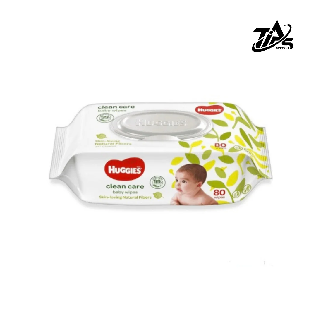Huggies Clean Care Baby Wipes, 80pcs pack