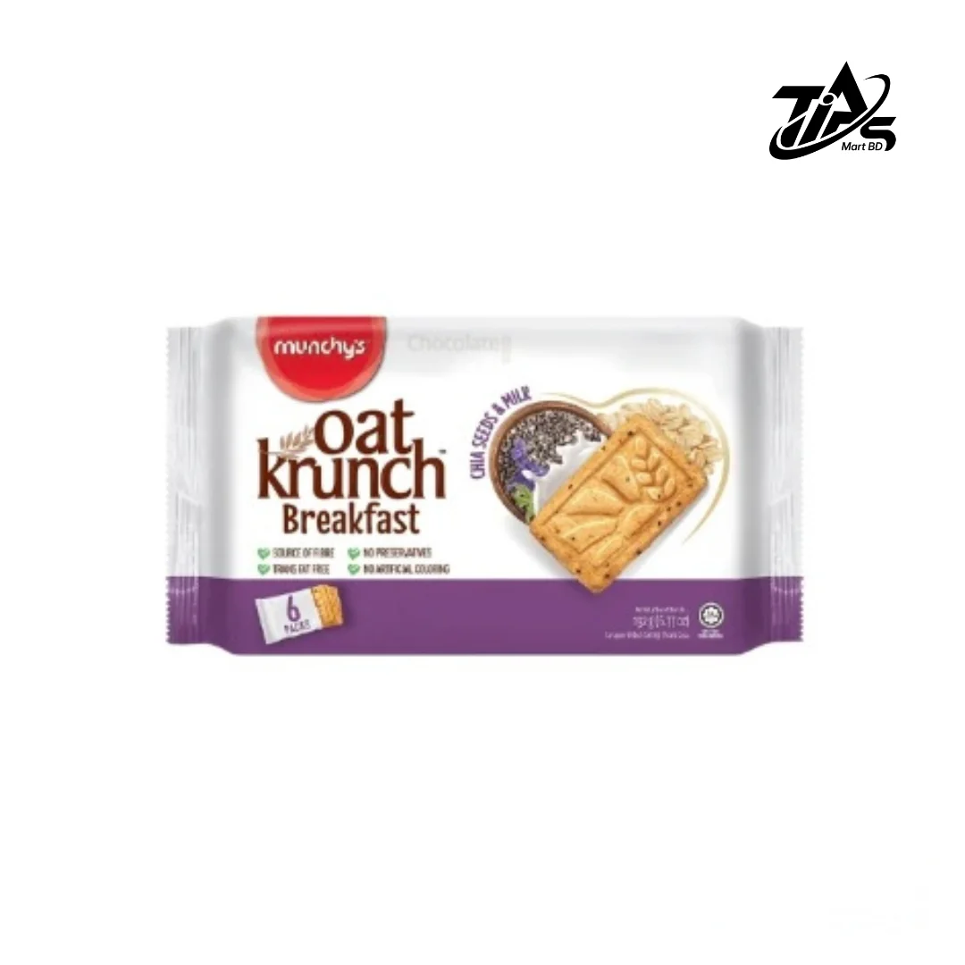Munchy’s Oat Krunch Breakfast Chia Seeds & Milk, 192gm