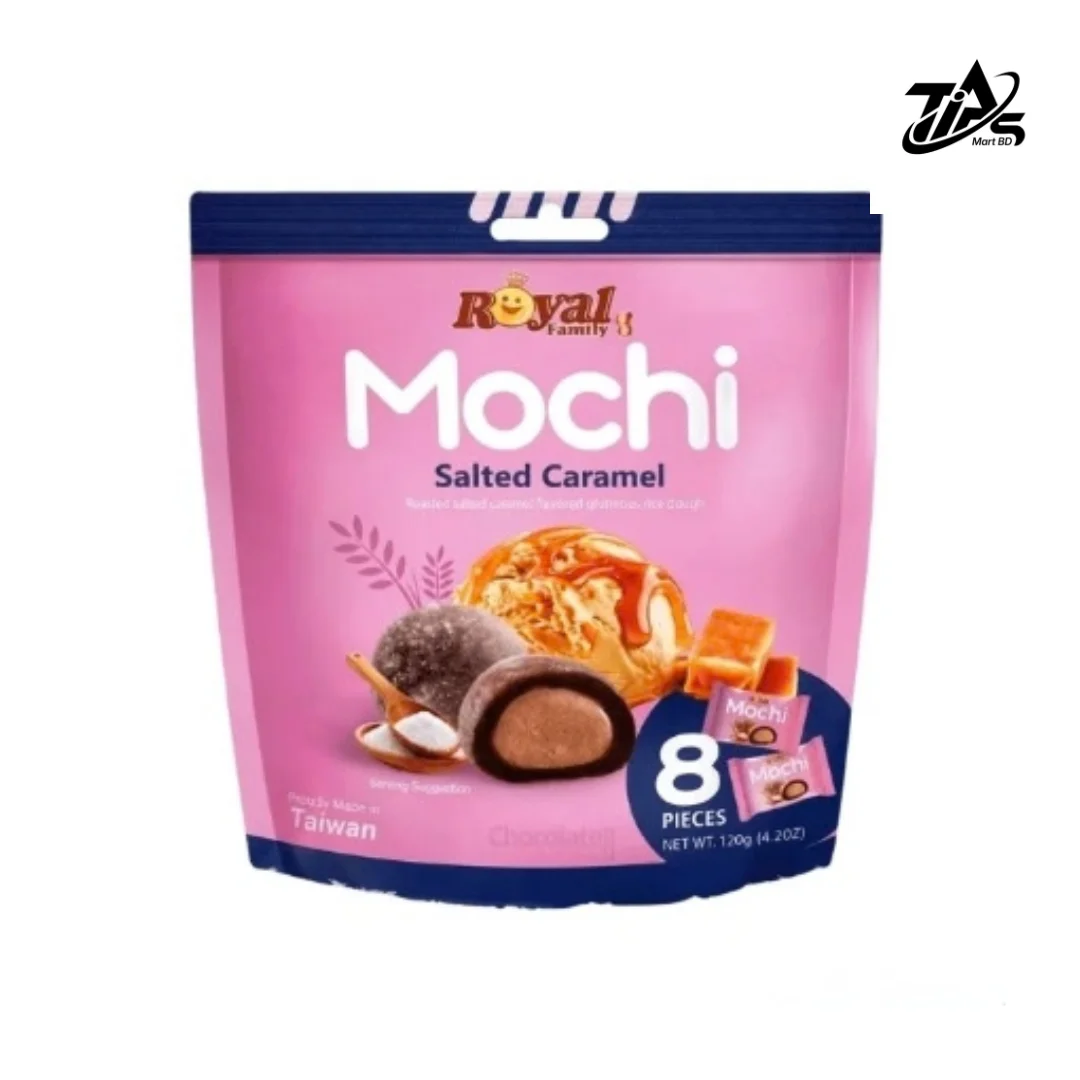 Royal Family Mochi Salted Caramel 8 Pieces Pack, 120gm