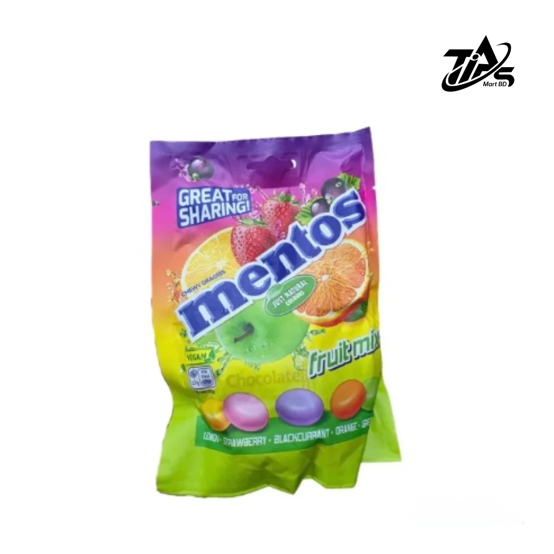 Mentos Fruit Mix Pouch Bag, 140gm