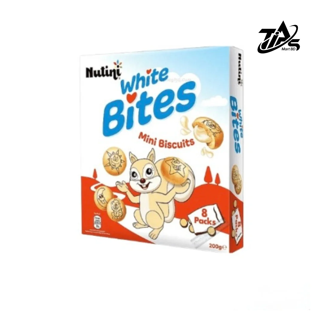 Nutini White Bites Mini Biscuits, 200gm