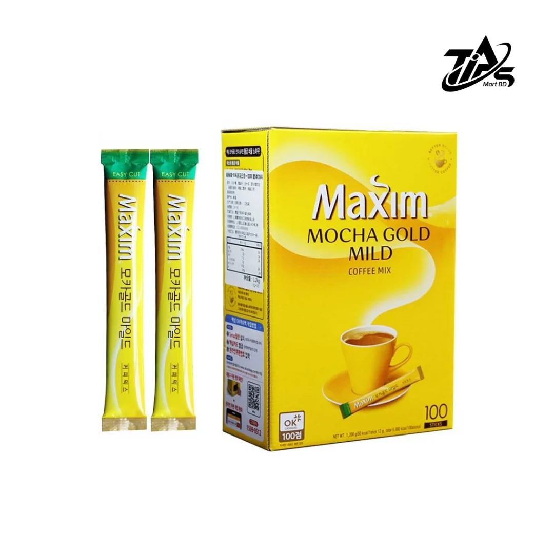 Maxim Mocha Gold Mild Coffee Mix 12g X 100 Sticks Value Pack- 1200g