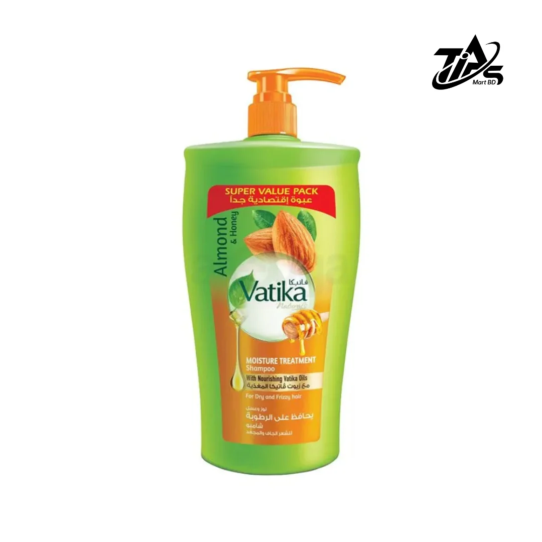 Vatika Naturals Almond & Honey Moisture Treatment Shampoo with Nourishing Vatika Oils, 1000ml