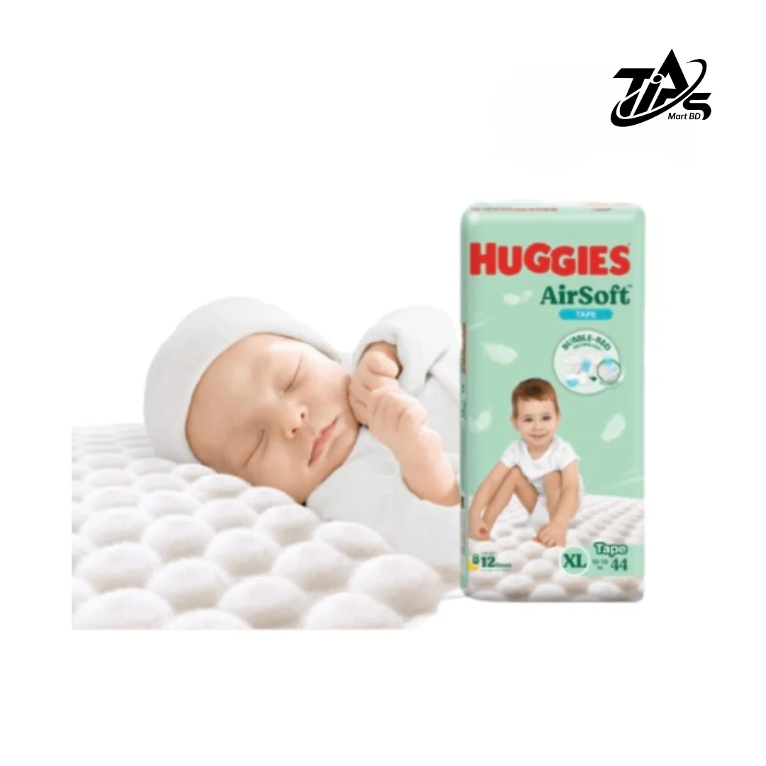 Huggies AirSoft Tape XL Belts System, 44pcs pack, Nappy Size: 13 to 18 kg