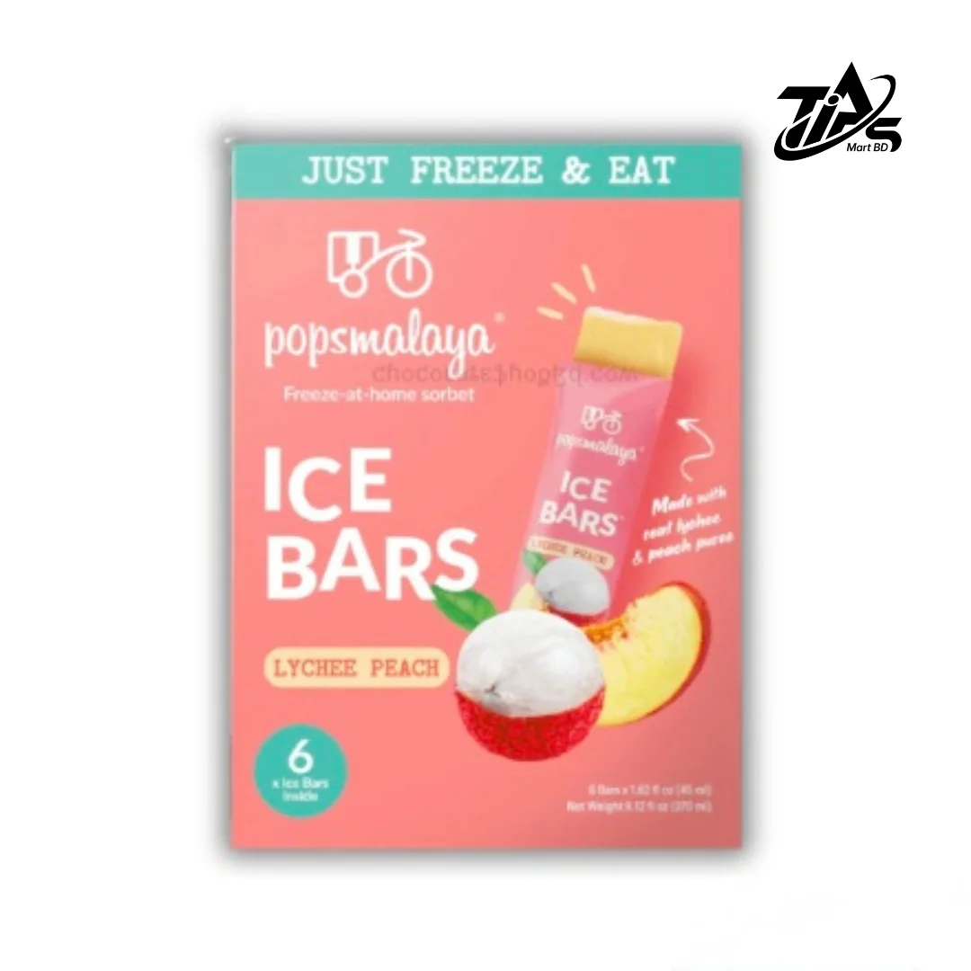 Popsmalaya Ice Bars Lychee Peach 6 pcs, 270ml