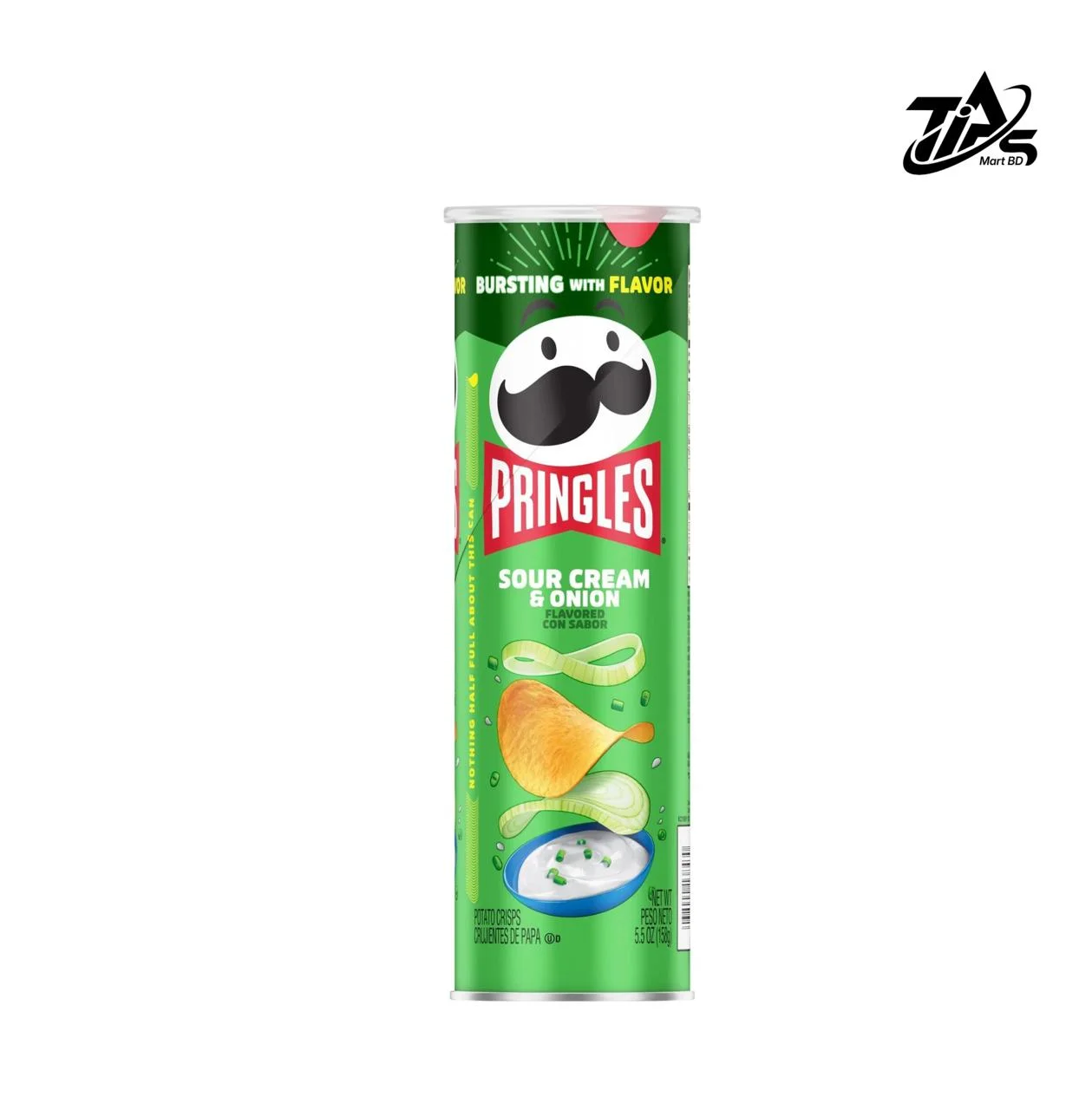 Pringles Sour Cream & Onion, 158g