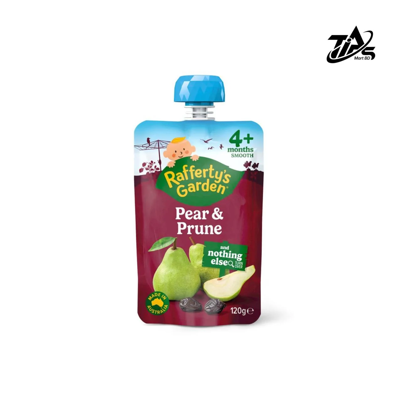 rafferty's garden Pear & Prune Baby Food Pouch 4+ Months, 120g