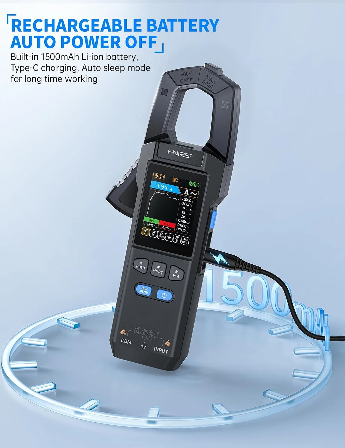 FNIRSI DMC-100 Smart Digital Clamp Meter