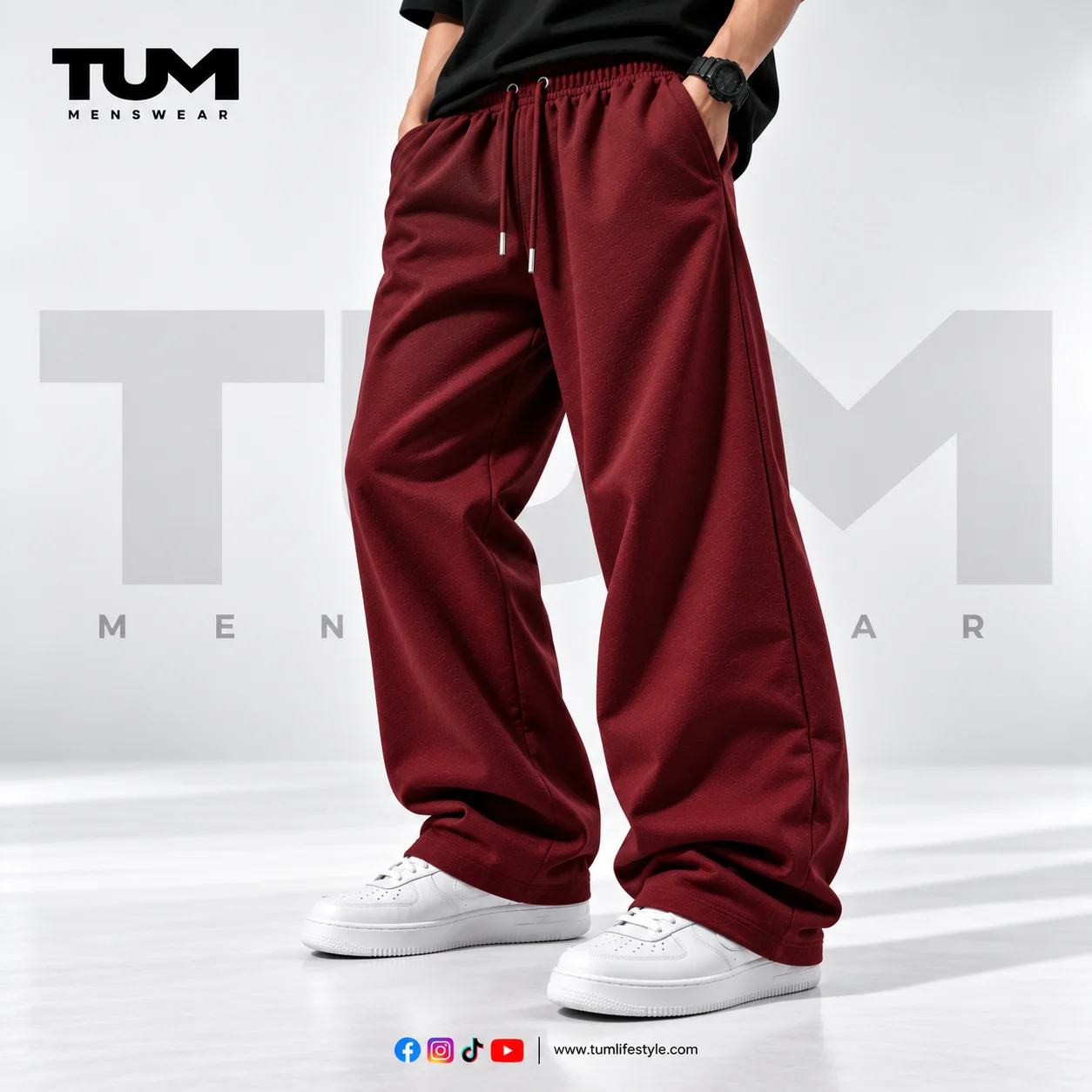 TUM Semi Baggy Maroon