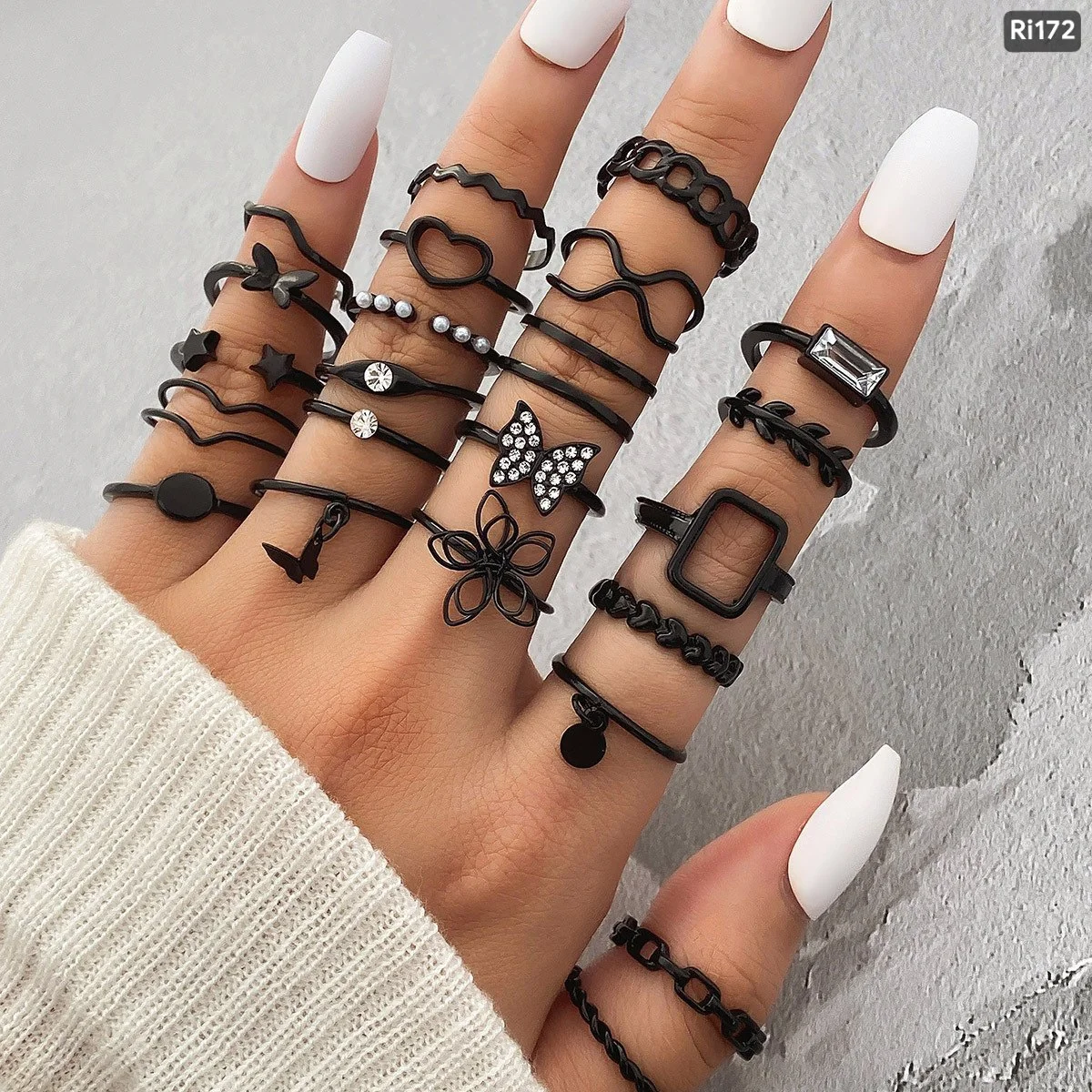 Ladies Ring Set (black)