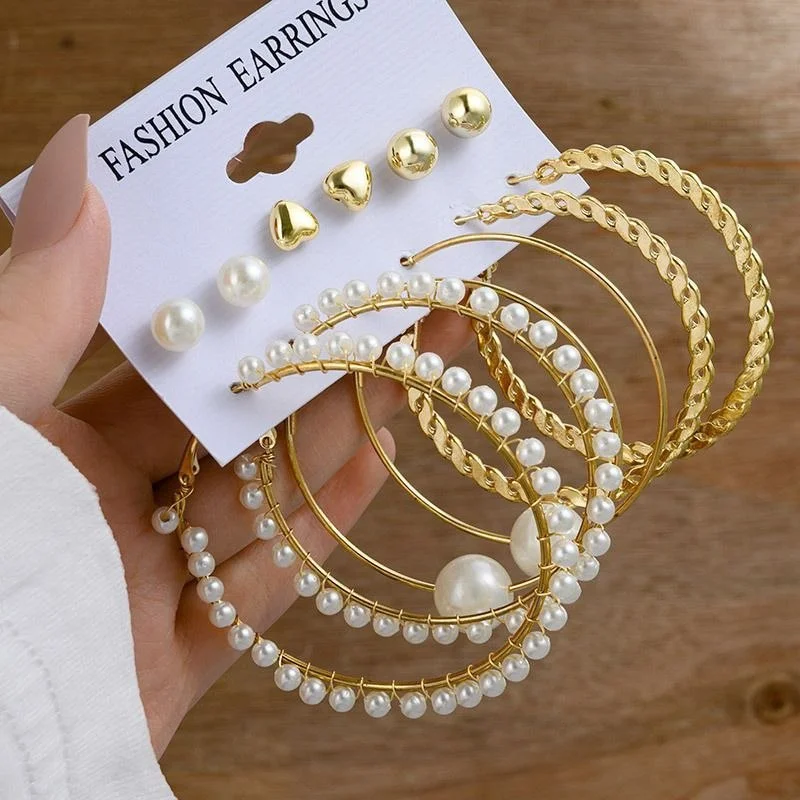 Ladies fashion earrings set image 4
