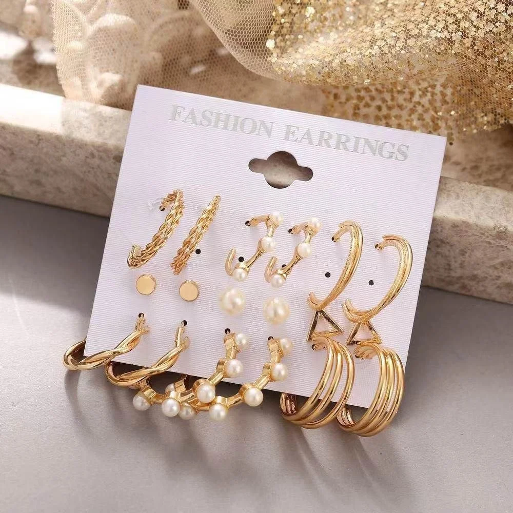 Ladies fashion earrings set image 8