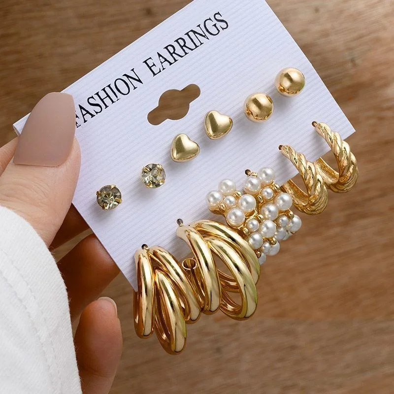 Ladies fashion earrings set image 5