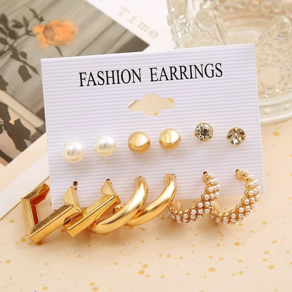 Ladies fashion earrings set image 2