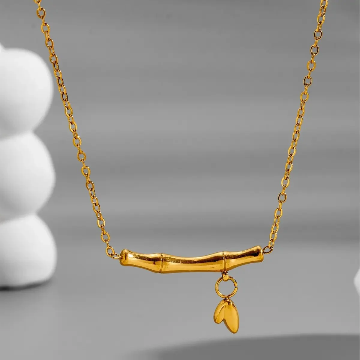Bamboo designed stylish necklace image 3