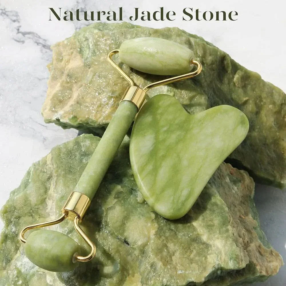 Zade stone and Gua Sha set