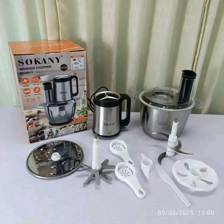 SOKANY Wonder Chopper SK-06019 (6 in 1, 800W, 3.0L) image 4