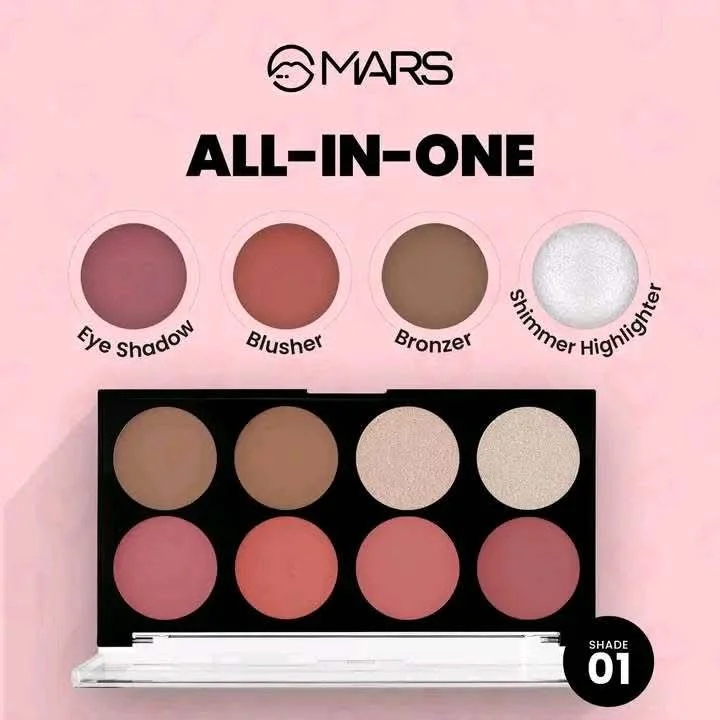 MARS All-in-One Face Palette – Eyeshadow, Blush, Bronzer & Highlighter