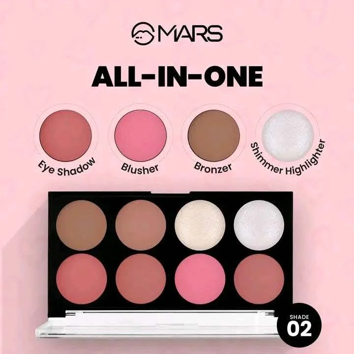 MARS All-in-One Face Palette – Eyeshadow, Blush, Bronzer & Highlighter image 2