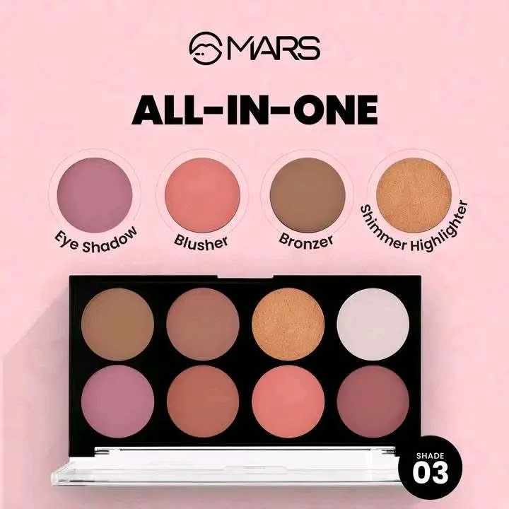 MARS All-in-One Face Palette – Eyeshadow, Blush, Bronzer & Highlighter image 3