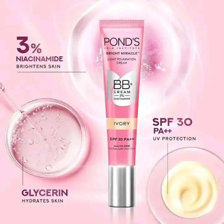 POND'S Bright Miracle BB+ Cream SPF 30 PA++ (Natural & Ivory) image 3