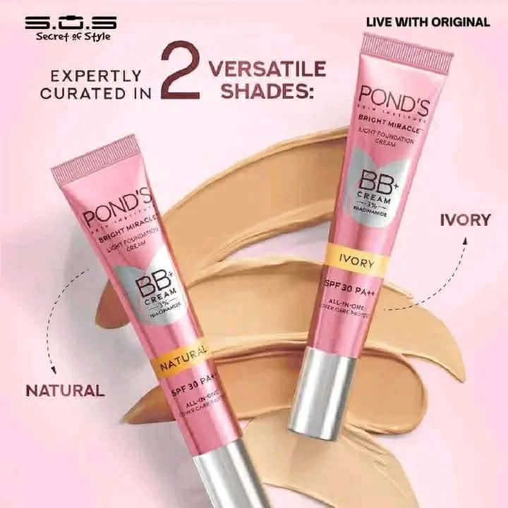 POND'S Bright Miracle BB+ Cream SPF 30 PA++ (Natural & Ivory)