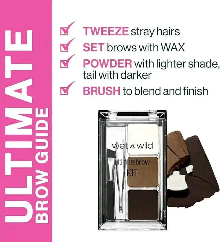 Wet n Wild Ultimate Brow Kit – 3 Shade Eyebrow Palette image 3