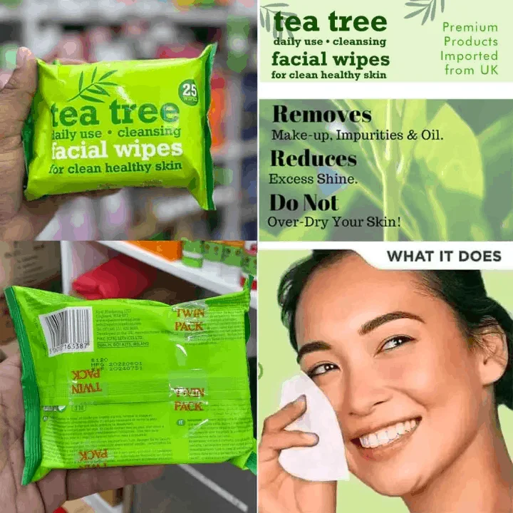 Tea tree wet wipes image 3