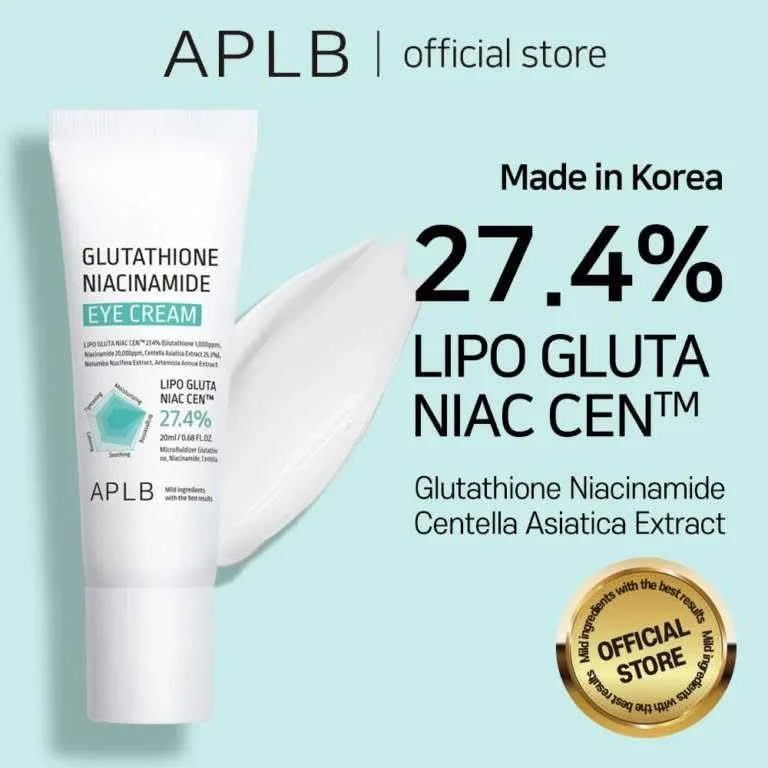 APLB Glutathione Niacinamide Eye Cream – Brightening & Hydrating Eye Care (20ml)