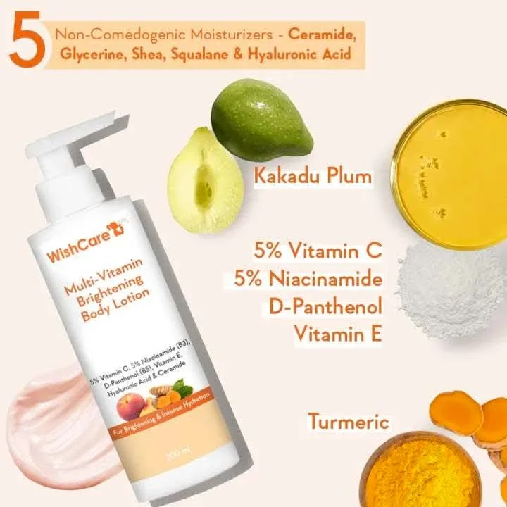 Wishcare multivitamin body brightening lotion