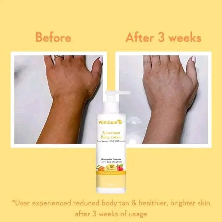 WishCare Sunscreen Body Lotion SPF 50 PA++++ | UV Protection Body Lotion image 3