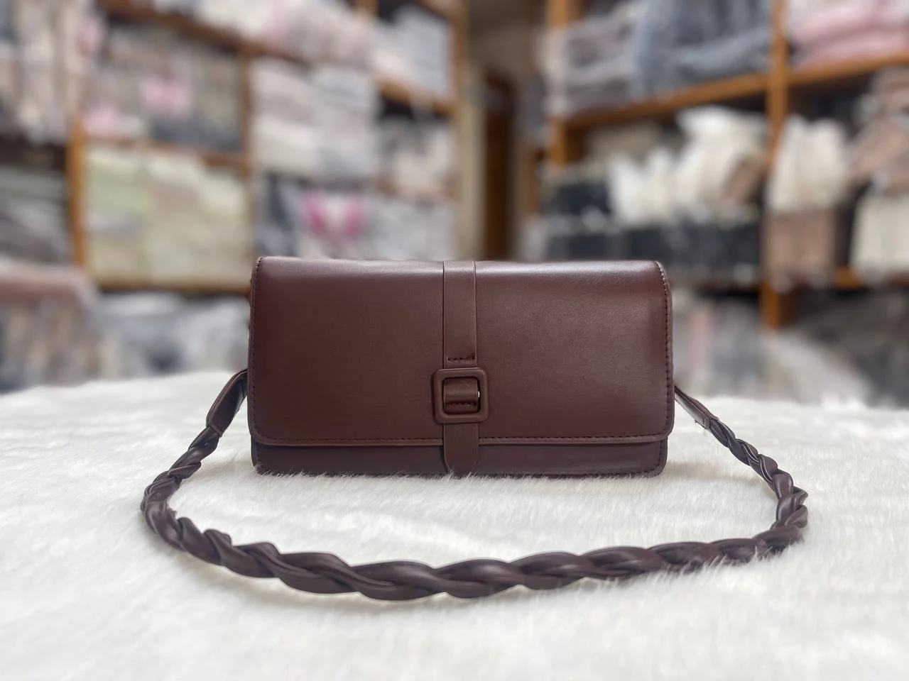 Elegant Braided Handle Crossbody Bag for Women | PU Leather Shoulder Purse image 4