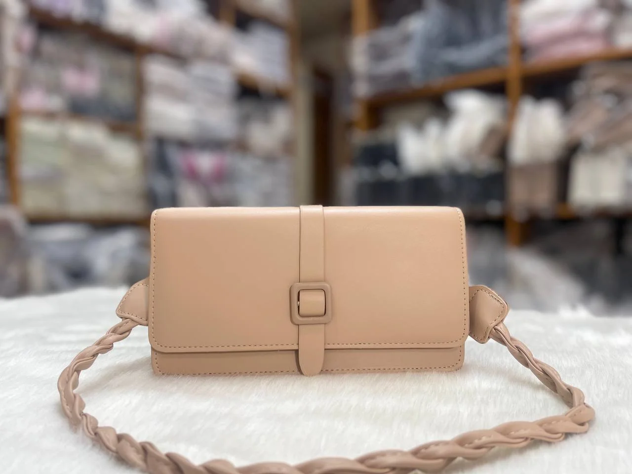 Elegant Braided Handle Crossbody Bag for Women | PU Leather Shoulder Purse image 2