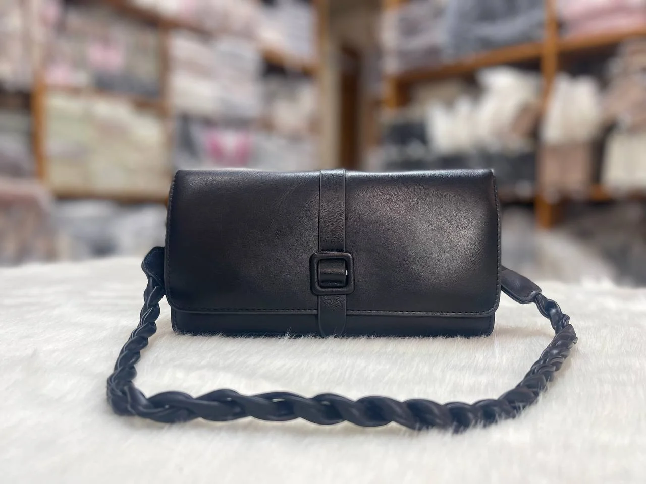 Elegant Braided Handle Crossbody Bag for Women | PU Leather Shoulder Purse image 5
