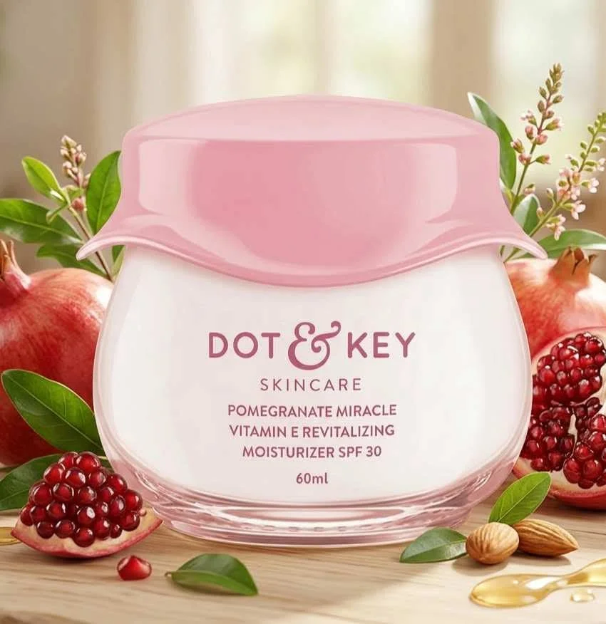 Face Moisturizer for Soft & Glowing Skin Dot & Key Pomegranate Moisturizer | Lightweight Hydrating Face Cream image 3