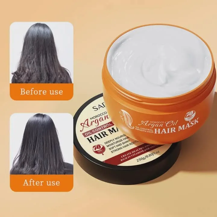 SADOER Moroccan Argan Oil Hair Mask – Deep Nourishing Treatment image 3