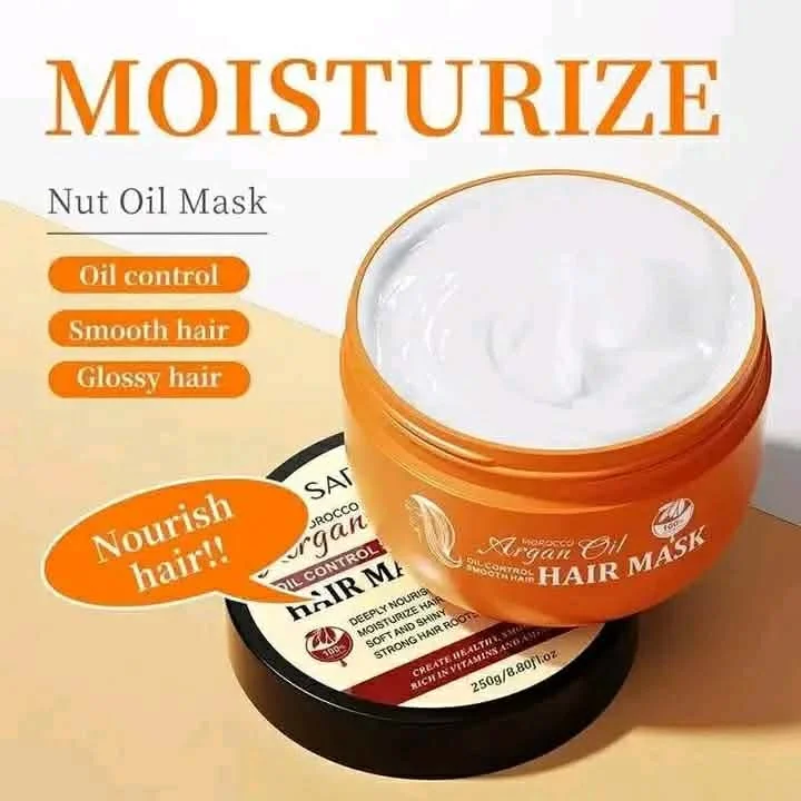 SADOER Moroccan Argan Oil Hair Mask – Deep Nourishing Treatment image 4