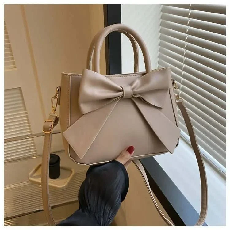Elegant Bow Mini Handbag for Women – PU Leather Crossbody Shoulder Tote Bag image 3
