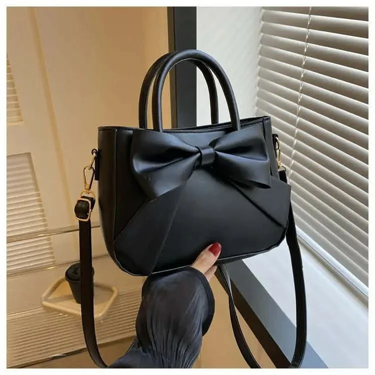 Elegant Bow Mini Handbag for Women – PU Leather Crossbody Shoulder Tote Bag image 4