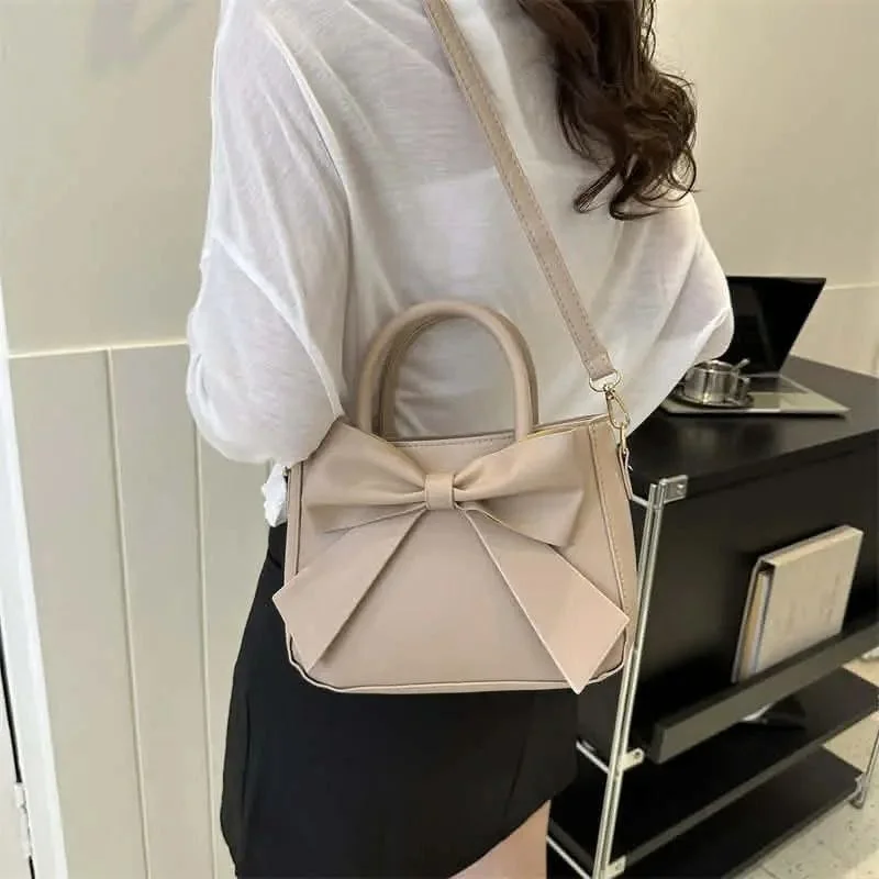 Elegant Bow Mini Handbag for Women – PU Leather Crossbody Shoulder Tote Bag image 5