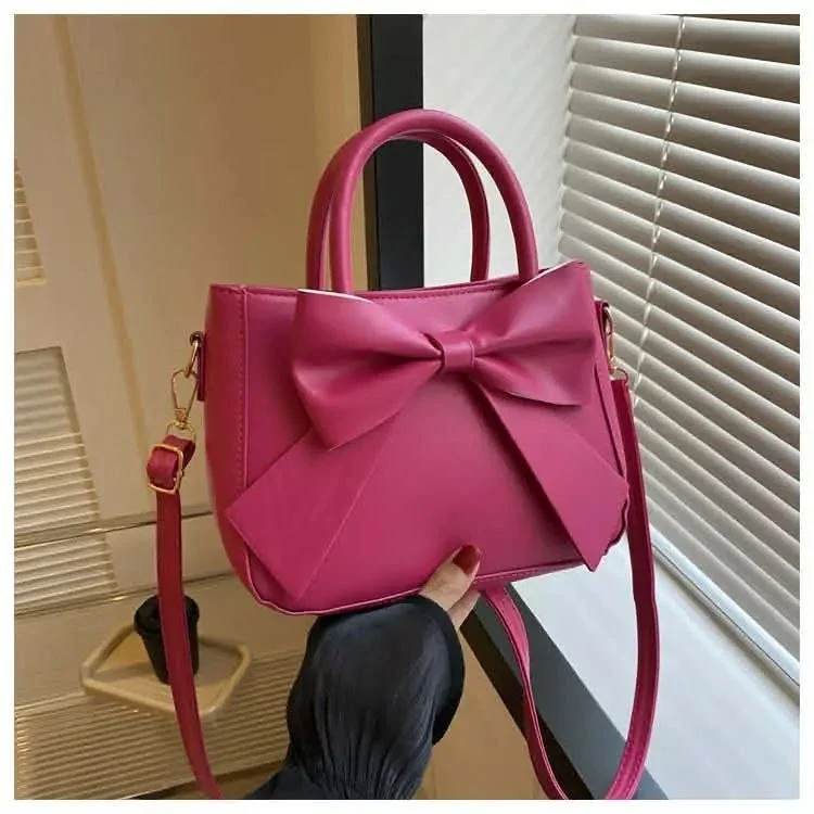 Elegant Bow Mini Handbag for Women – PU Leather Crossbody Shoulder Tote Bag image 2