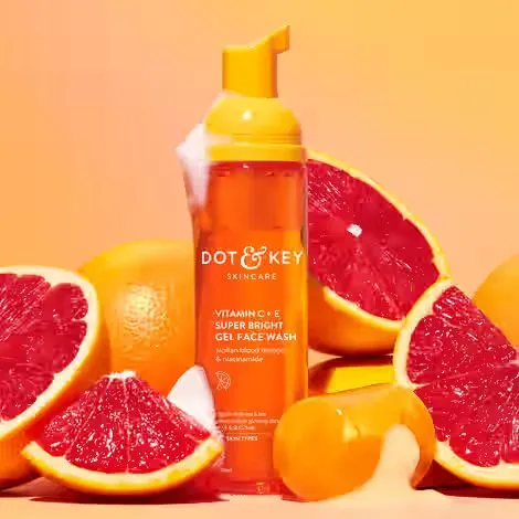 Dot and key blood orange gel facewash