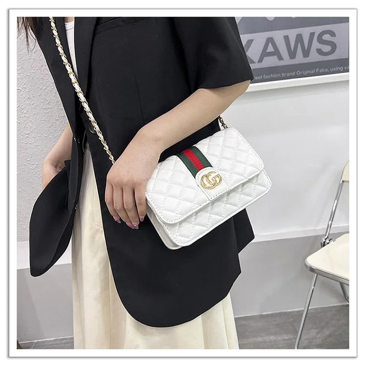 Quilted Chain Crossbody Bag for Women | Premium PU Leather Shoulder Bag image 2