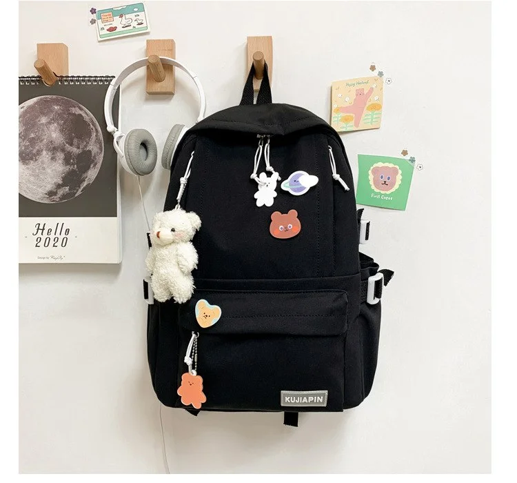 Large Capacity Kawaii Backpack | Stylish School & College Backpack for Women image 5